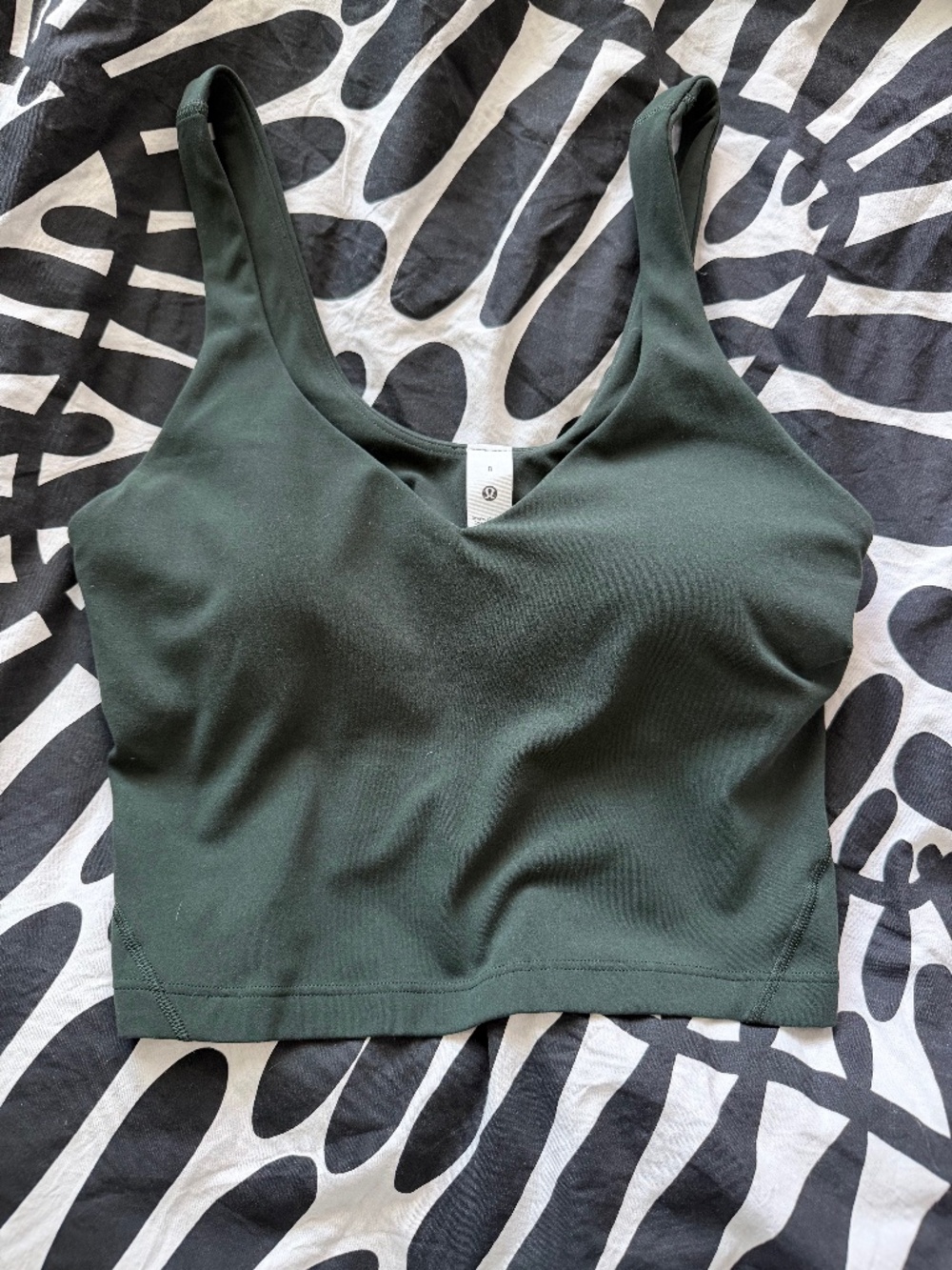 Lot of 2 Lululemon Align Tank Tops - Blue plaid and forest green size 8 New
